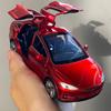 1:32 Model X Pure Electric SUV Alloy Metal Diecast Model Car Home Desktop Display Decorations With Sound & Light Valentine's Day