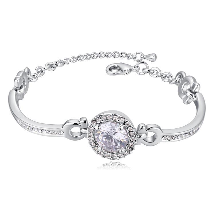 European and American Time Round Zircon Women's Bracelet Temperament Versatile Holy Light Bracelet Eight Hearts Eight Arrows Zircon Women's Bracelet