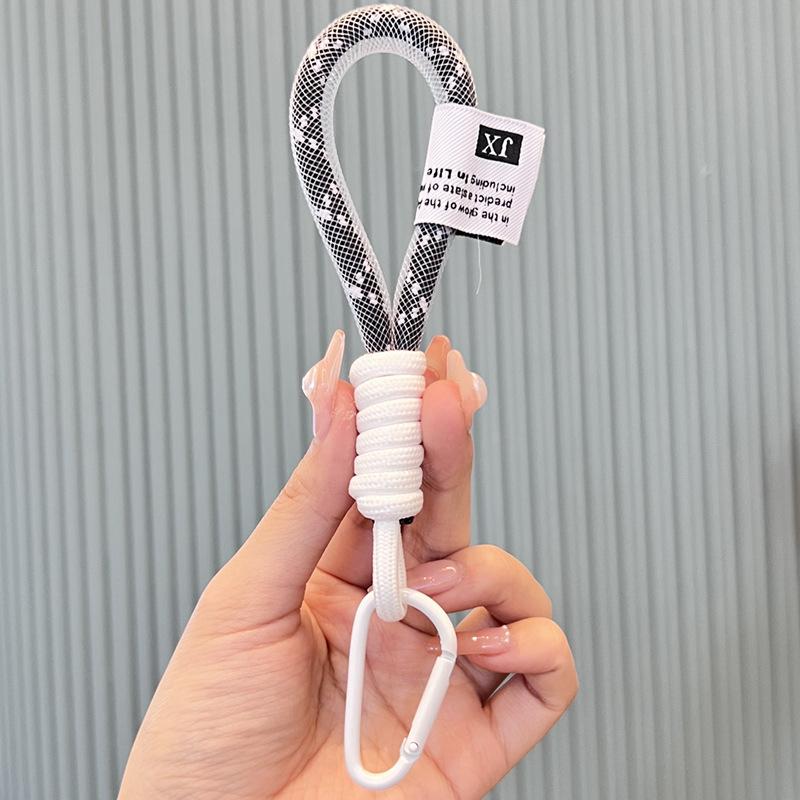 Lanyard Fluorescenční barva Řemínek na telefon Síťovina Přihrádka na tašky Splétané proužky Klíčenka Závěsné kalhoty Příslušenství Klíčenka