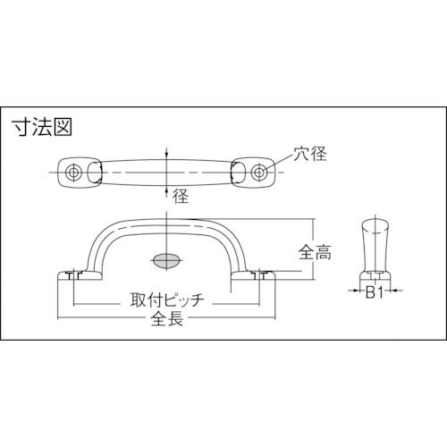 Sugatsune Industrial LAMP Stainless Steel Handle 2LC-150