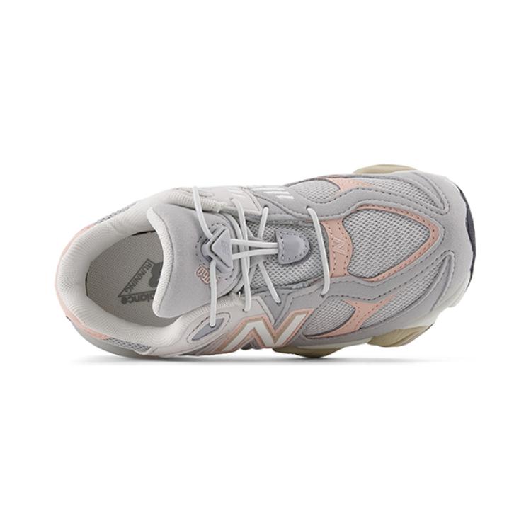 New Balance NB 9060 Comfortable Versatile Shock Absorption Low Top Kids Casual Shoes Kids Casual Shoes Light-Gray PV9060EL