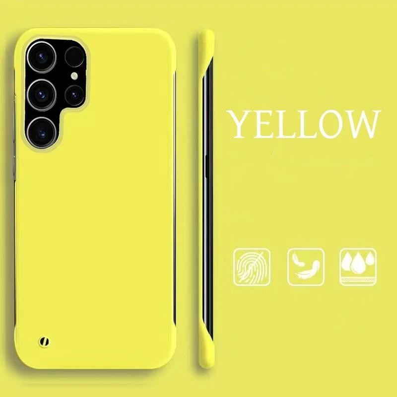 Frameless Case For Samsung Galaxy S25 S24 S23 S22 S21 S20 Ultra Plus Slim Hard Cases For Samsung S23 S21 FE Note 20 Ultra Cover