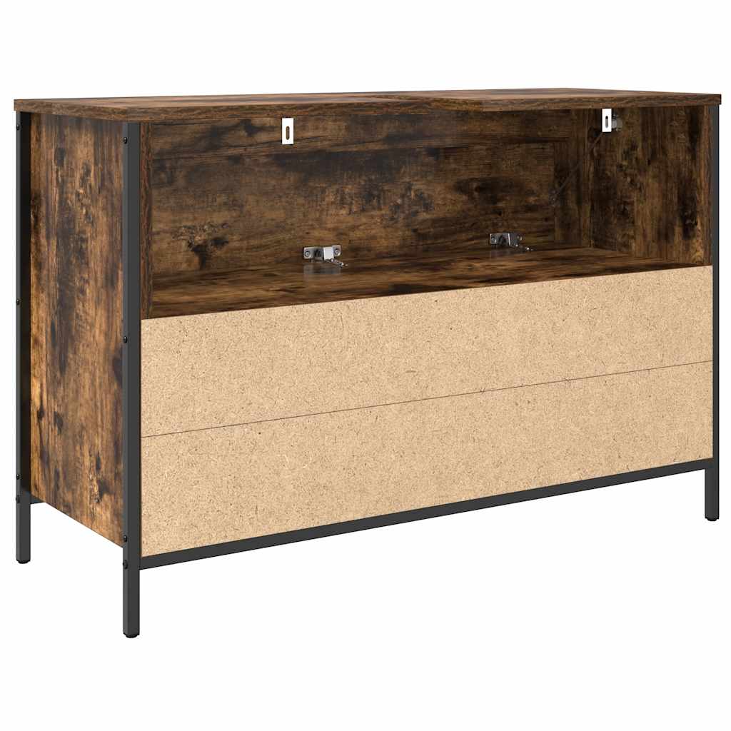 Washbasin Cabinet with Drawers Smoked Oak