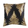 New Hot Stamping Leaf Letter Pillow Case Short Plush Black and White Sofa Bedroom Cushion Pillow