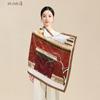 JIUMU Chinese Style Mulberry Silk Square Scarf