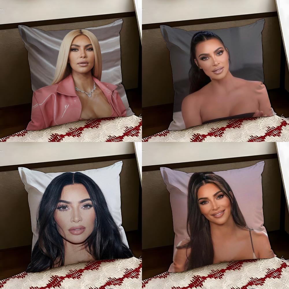 KKim KKardashianS Cushion Cover Reversible Soft Durable Pillow Cover Home Car MultiScene Use for Daily Comfort