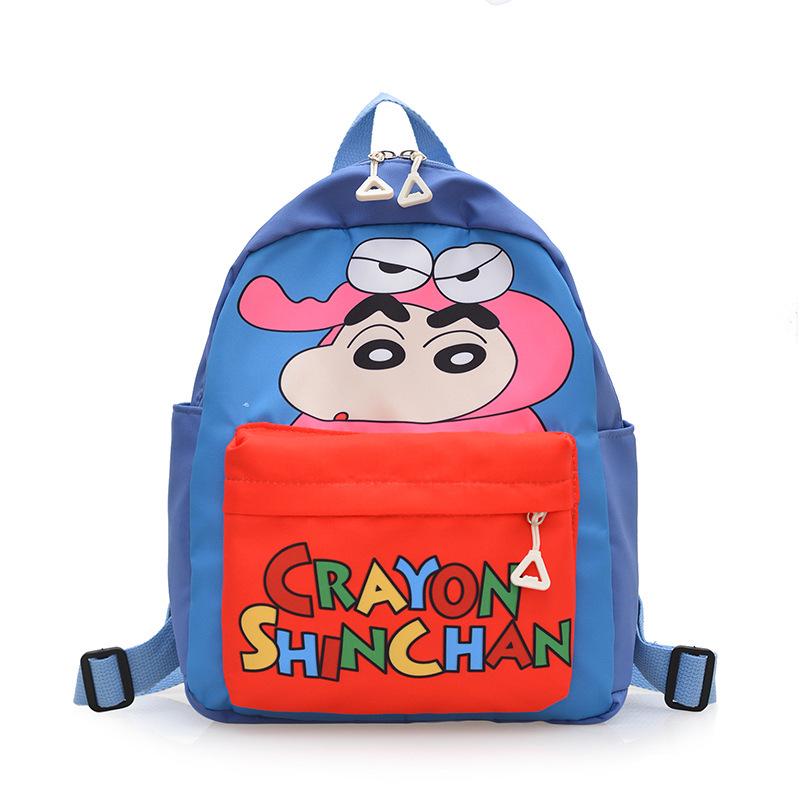 

Crayon Shin-chan Cute Backpack for Girls - Casual, Versatile, Large Capacity Schoolbag 27x12x34 cm синий