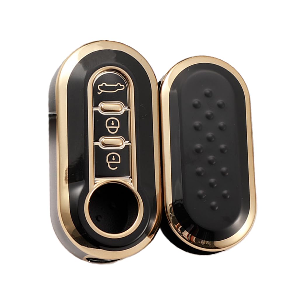 [KUNIO] Fiat Exclusive Key Case, Key Cover, Keychain, Silicone, Genuine Waterproof, Lightweight, Compatible with