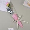 50Pcs Transparent Flower Packaging Bag Love Single Rose Sleeves Creative Bouquet Wrapper  Wedding