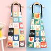 Oil-proof Waterproof Cartoon Kitchen Apron for Women - Wear-resistant Waist Apron for Cooking, Catering, and Restaurants