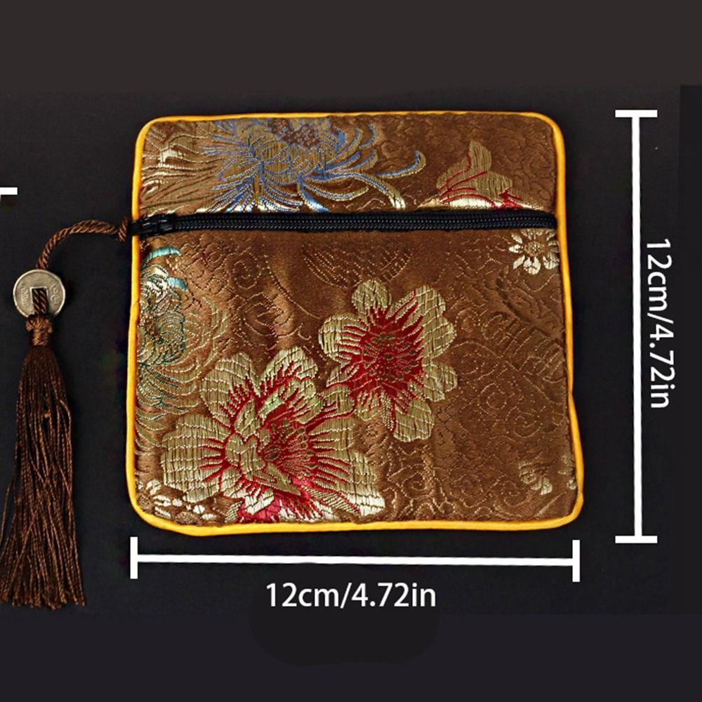 Tassel Embroidery Coin Pouch Cloth Chinese Style Coin Pouch Portable Cloth Wallet  Ladies