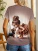 Women'S T-Shirt - Quick-Drying - Crew Neck Short Sleeve T-Shirt Women'S Top Gentle Sweet Style Gauze Skirt Kiss Yorkshire Dog Cute Pet ElementsEle