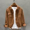 Corduroy Jacket Shirt Long-sleeved Men's Autumn Youth Hong Kong Style Loose Casual All-match Men's Shirt Jacket
