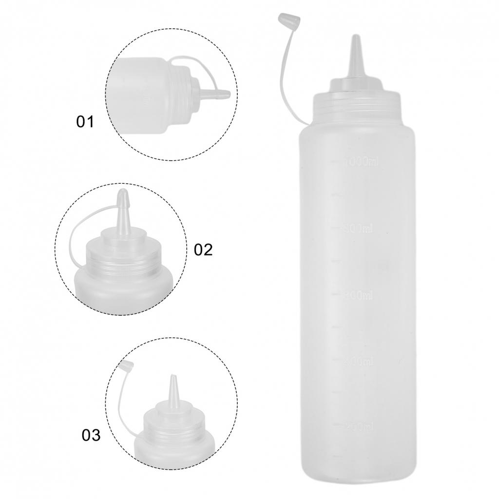 Restaurant Grade Plastic Squeeze Bottle for Condiments In 1100ML Capacity