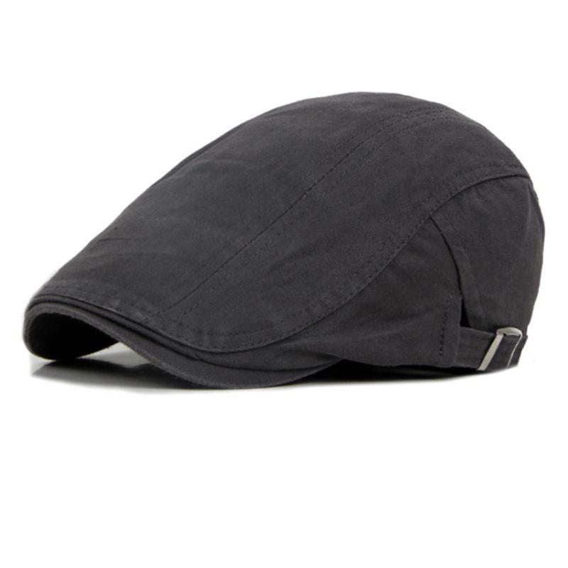 Solid Retro Newsboy Cabbie Painter Hat 