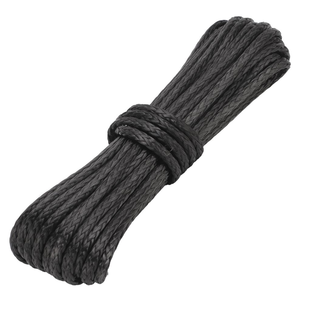 Anhängerwindenseil, 15 m, 50 Fuß, Nylon, schwarz, verschleißfest, Ersatz für SUV, Lkw, ATV, UTV