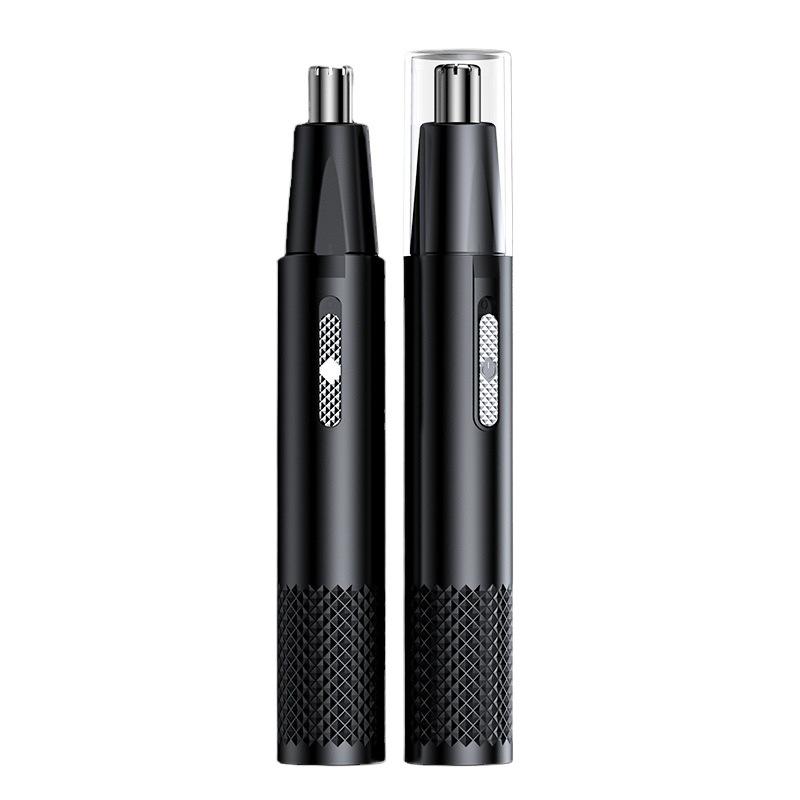 USB Rechargeable Electric Nose Hair Trimmer for Men - Mini Shaver and Scissors