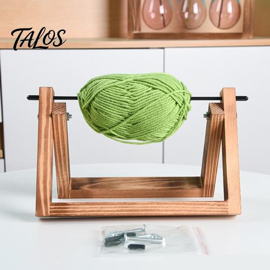 Knitting Supplies for Beginners Wooden Crochet Yarn Holder, Rotatable Portable Organizer Rack, Stable Wood Spindle Mortise And Tenon Frame Dispenser