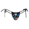 Womens/Ladies Tanga Graphic Print Side Tie Bikini Bottoms