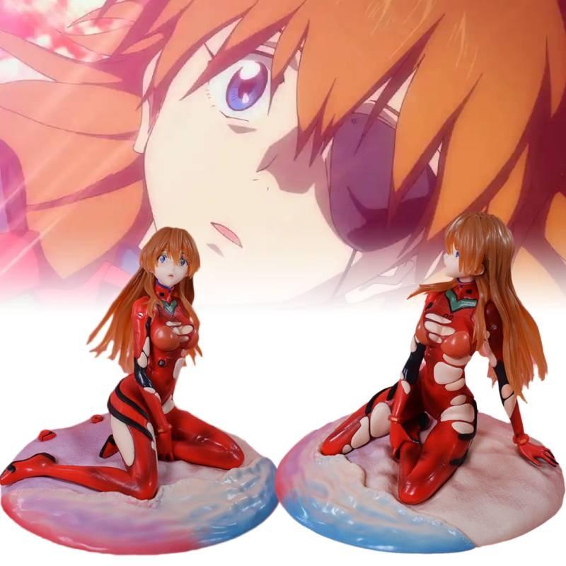 Neon Genesis Evangelion Asuka Langley Soryu Sitting Posture Figurine Anime Model