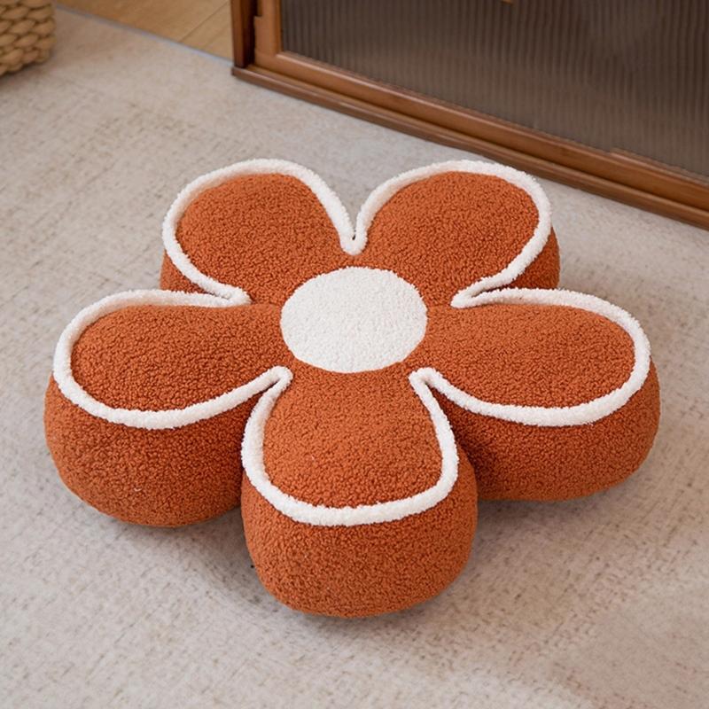 Plush Flower Cushion Pillow Soft And Comfortable Floor Cushion For Sofa Or Chair Adds Charm Touch To Any Home Decors