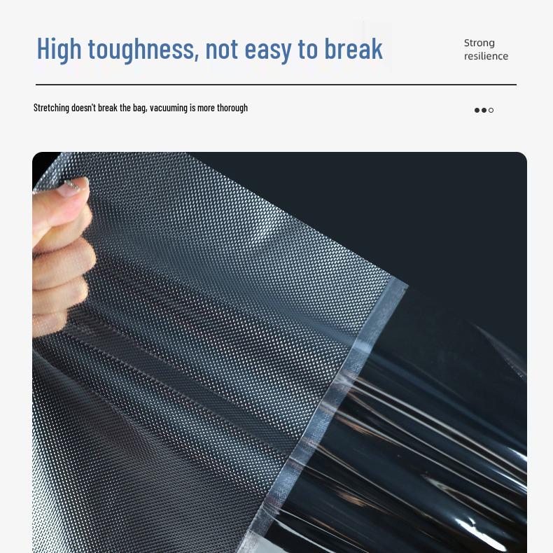 Textured Vacuum Sealed Fresh-Keeping Bag – Transparent, Moisture-Proof Mesh for Household & Cooked Foods