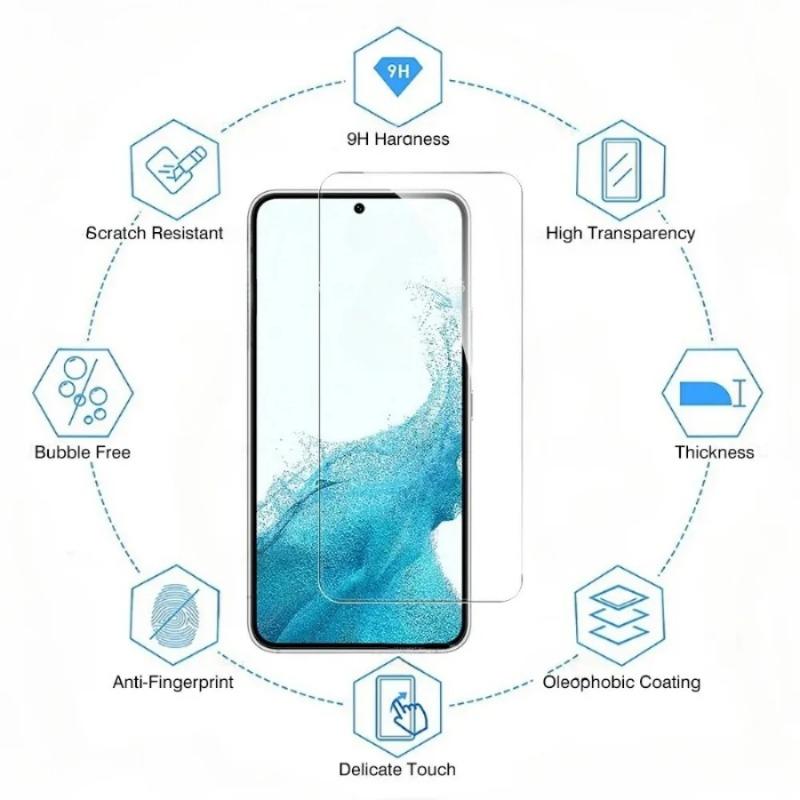 4 Stück Volle Abdeckung Gehärtetem Glas Für Samsung Galaxy S24 S22 S21 S20 FE Plus 5G Displayschutzglas Sansung S22 + Schutzfolie
