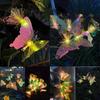 8/10 Head Solar Fiber Optic Color Changing Butterfly String Lights Stake Lights Outdoor Garden Lawn Decorative Lights