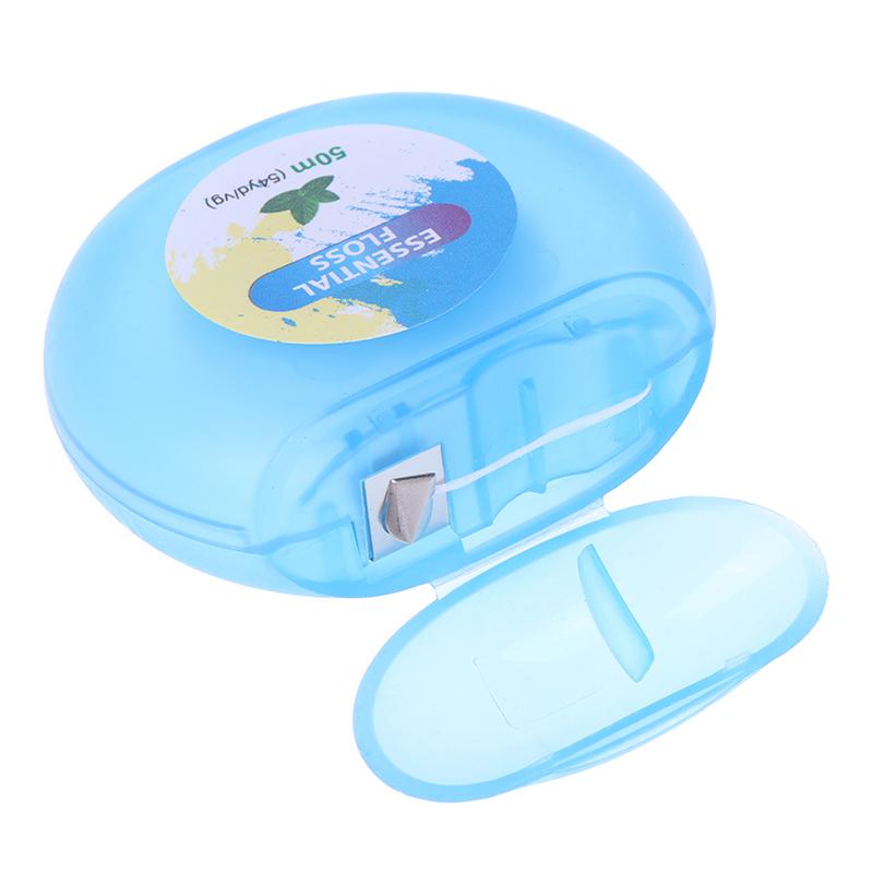 2Roll Portable 50M Dental Flosser Oral Care Essential Floss Toothpicks Dentistry Floss With Case Dental Hygiene Teeth Clean Tool