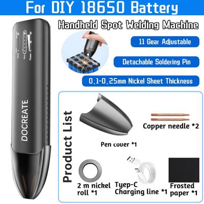 Handheld Spot Welding Machine 11 Gear Adjustable Automatic and Manual Modes Portable Mini Battery Welder for DIY 18650 Battery