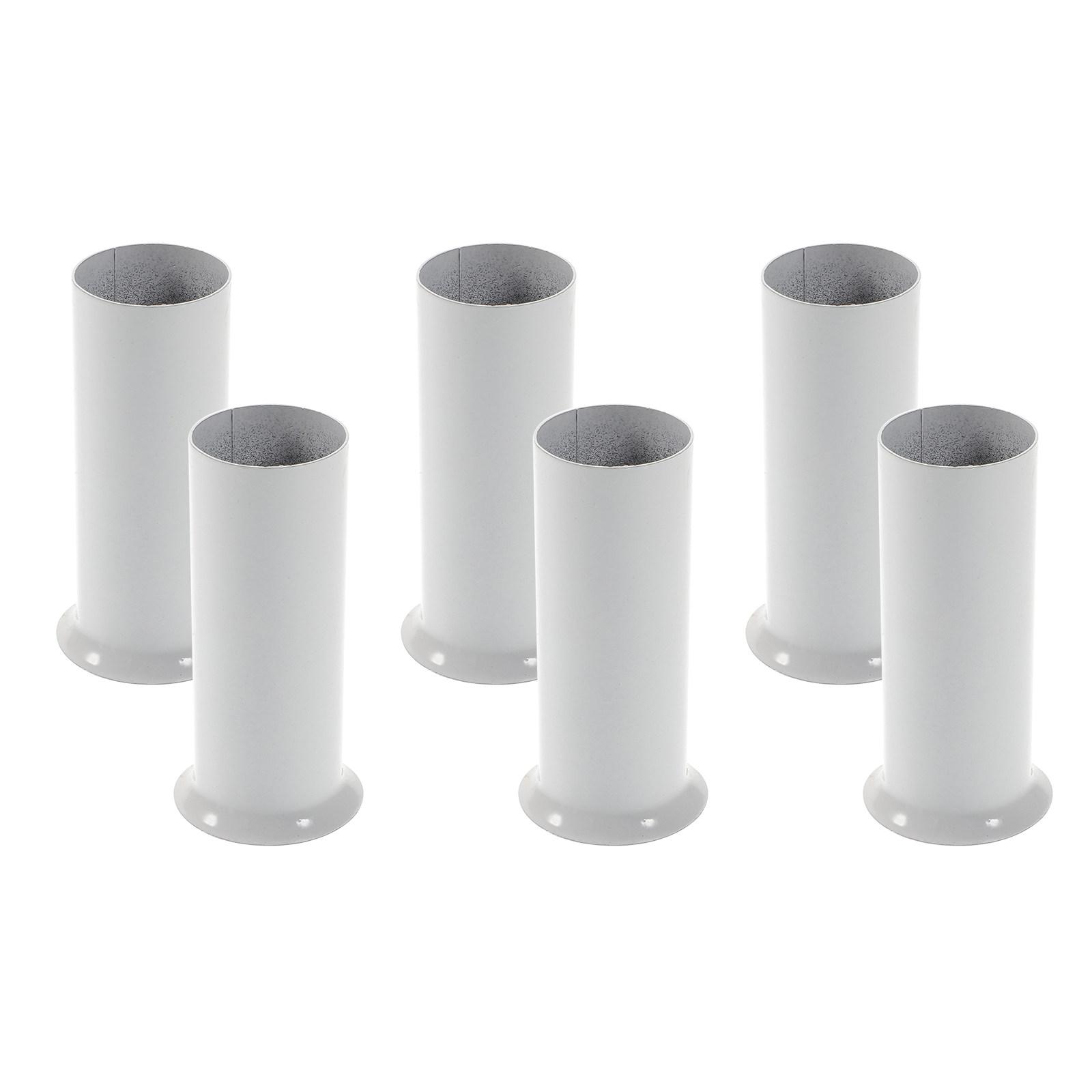 

6Pcs Chandelier Base Sleeves Metal Socket Covers Lamp Light Fixture Candelabra Base Covers Replacement Sleeves білий