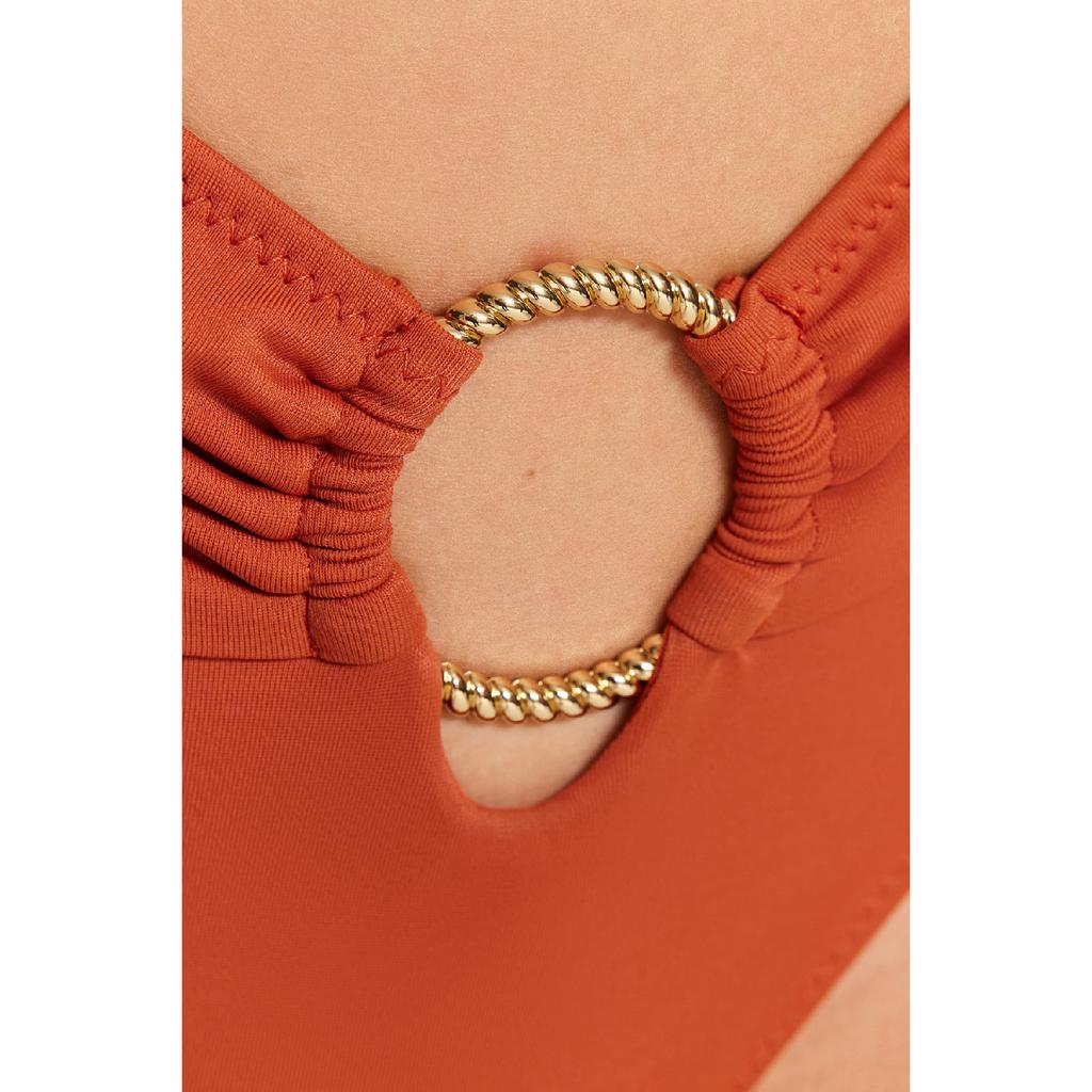 Zelený doplněk Spodní část bikin s vysokým pasem Tbess22ba00001