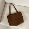Vegetable Tanned Cowhide Mailman Bag Women's Minimalist One-shoulder Briefcase Commuter Large Capacity Genuine Leather Women's Bag