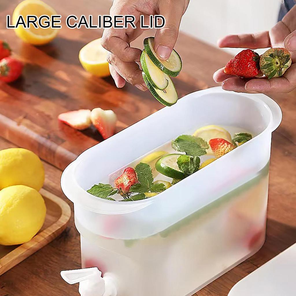 2.8L Water Kettle With Faucet Beverage Dispenser Cold Juice Lemonade Drinks Bucket Liquid Storage Tank Outdoor Fridge Organizer