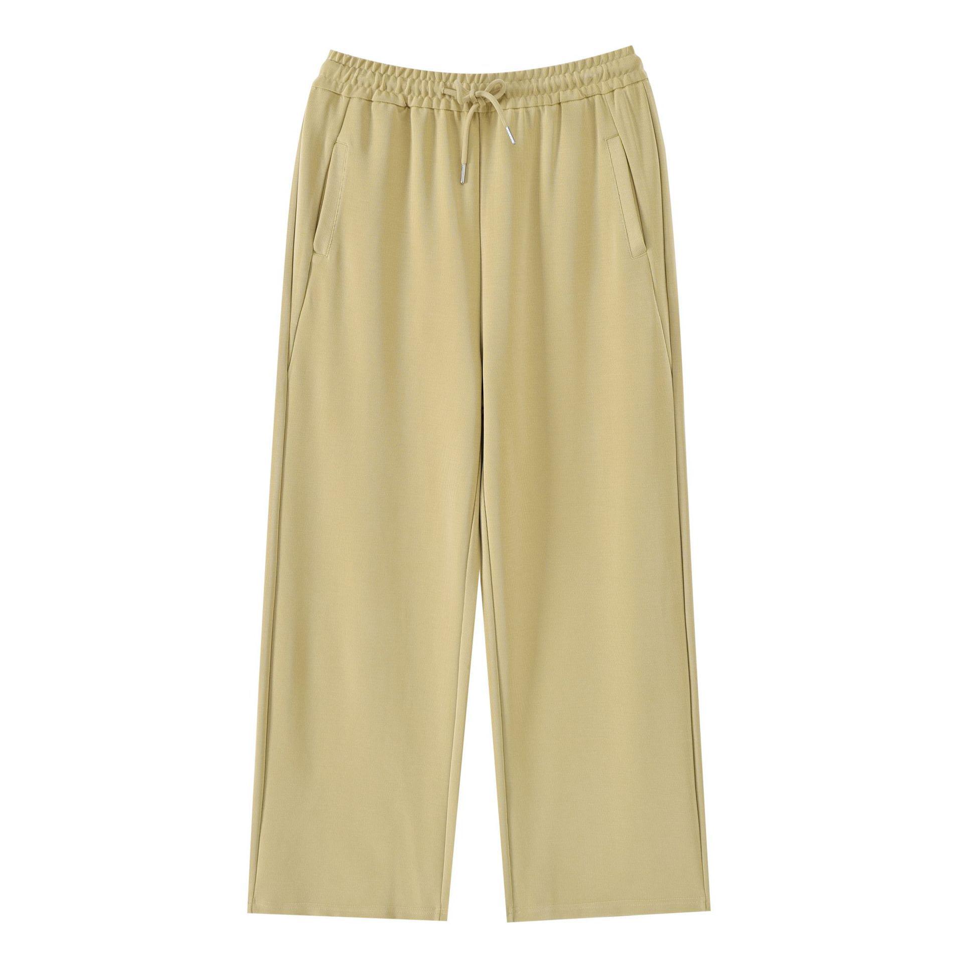 

Zhi Xuan Plus Size High-Waisted Slimming Wide-Leg Floor-Length Pants for Women - Summer 2026 Refreshing Casual Wear XL (130-150 lbs) зелёный