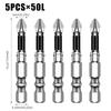 K5 Non-slip Impact Phillips Screwdriver Bit S2 Alloy Cross Drill Bit Portable Driver Bit