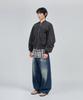 Intempomood Washed Canvas Flight Jacket_Smoke Charcoal