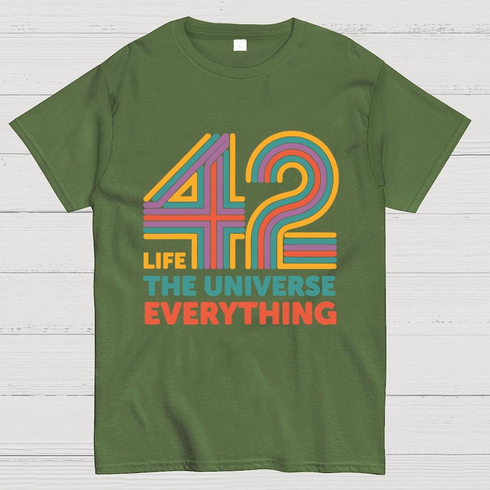42 Life The Universe Everything Unisex 100% Cotton Summer Casual Cool Loose T-Shirt 2508002134