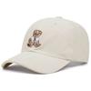 Unisex Stylish Corduroy Cute Teddy Bear Embroidery Baseball Caps Spring and Summer Outdoor Adjustable Casual Hats Sunscreen Hat