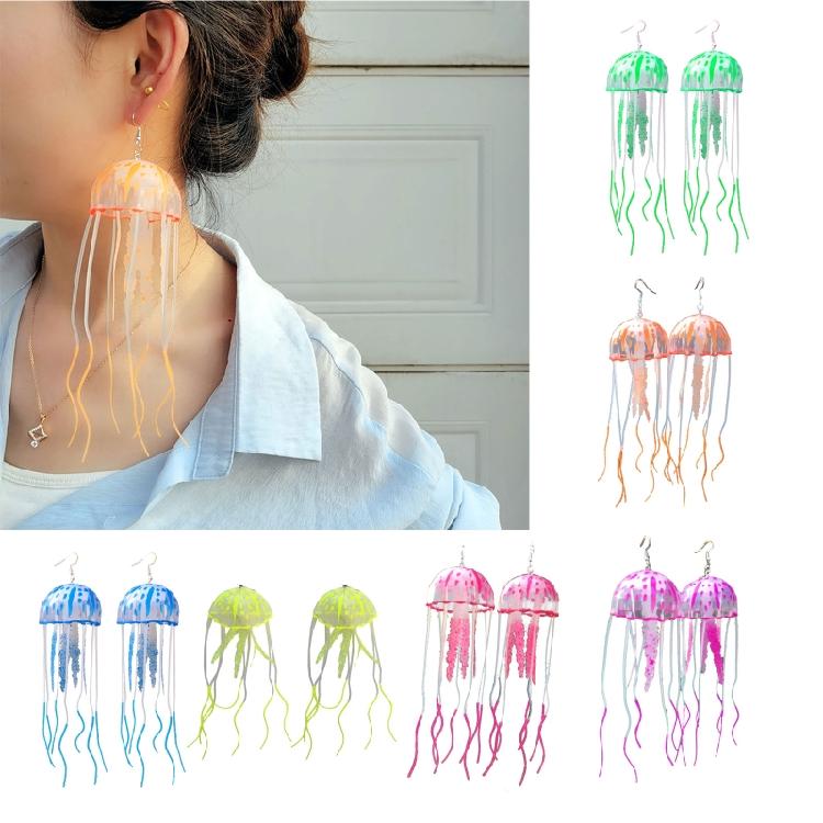 DIY Air Jellyfish Silicone Earrings DIY Handmade Exaggerated Dangle Earrings