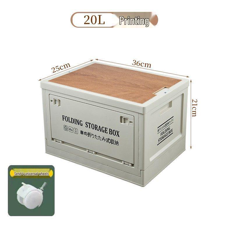 Black Outdoor Camping & Storage Folding Box - Industrial Style for Car Trunk