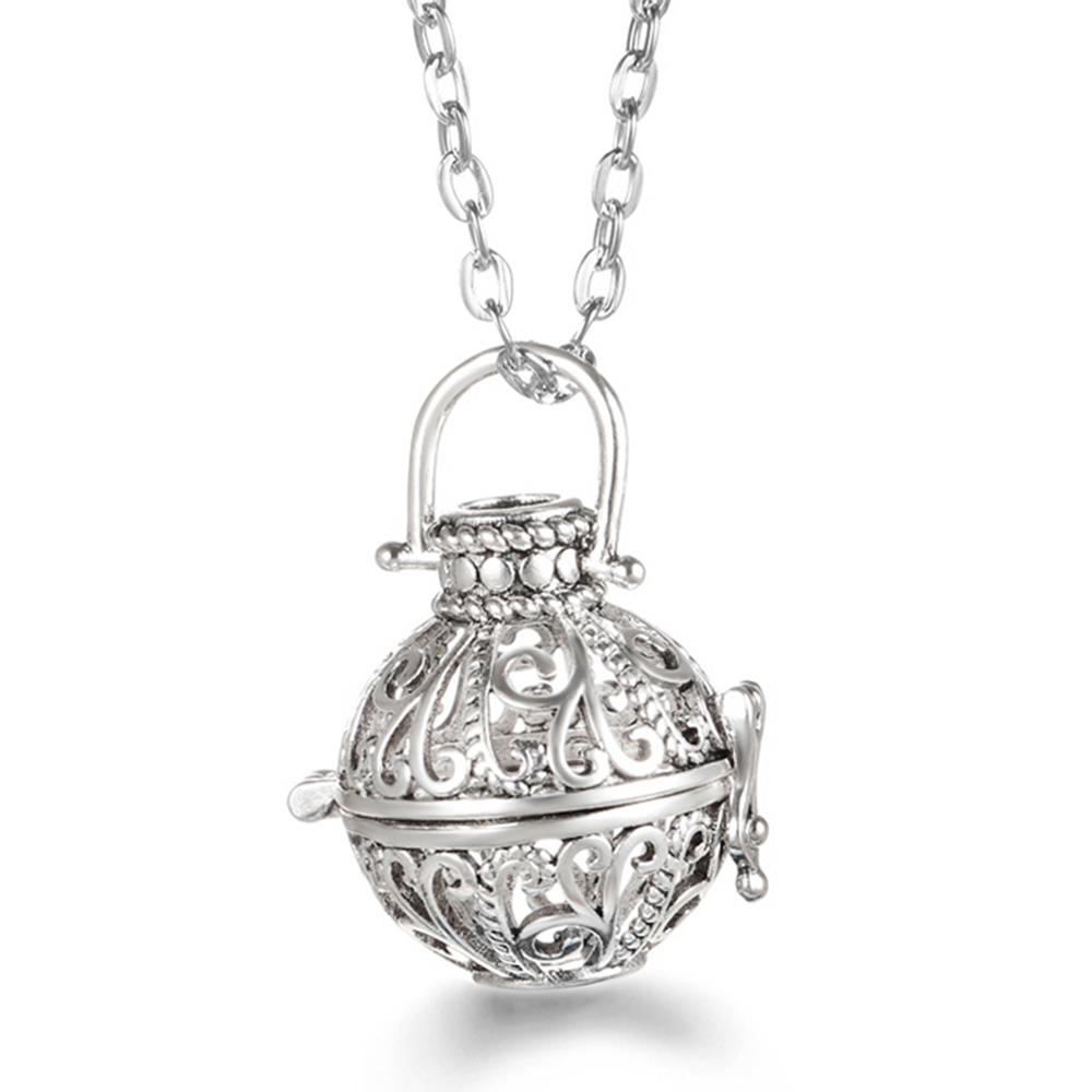 Russia Tradition Chime Exquisite Angel Wings Caller Necklace Essential Oil Diffuser Pregnant Woman Aromatherapy Pendant Jewelry
