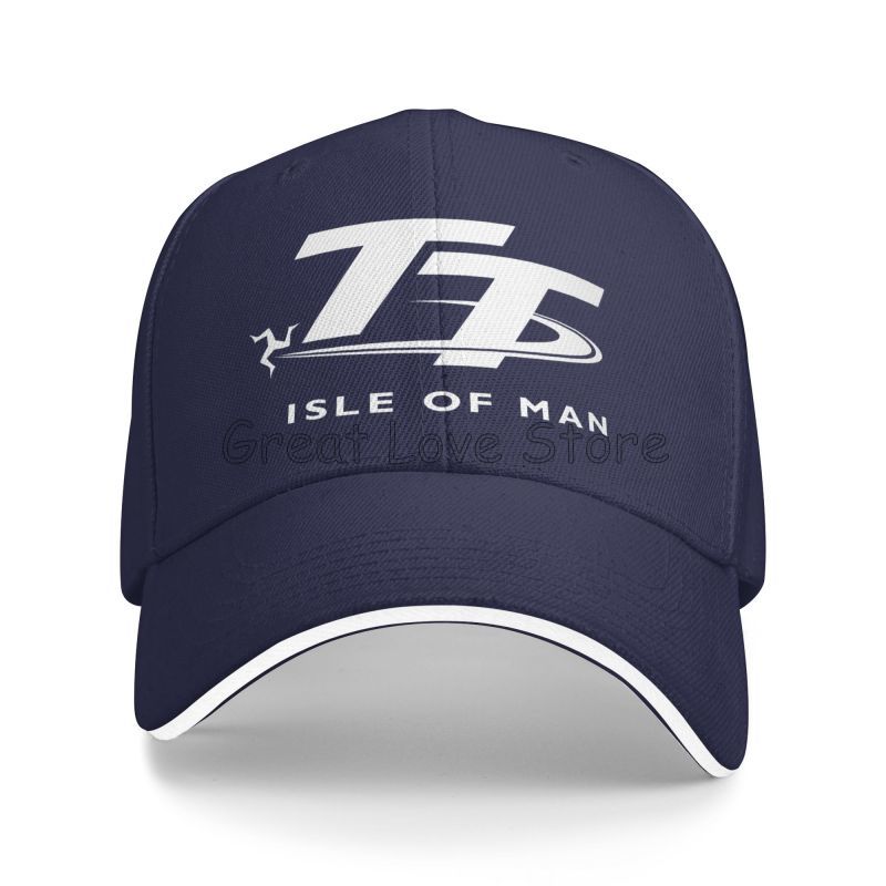 Isle of Man TT Races Motorcycle Print Baseball Cap Vintage Sandwich Bucket Caps Unisex Adjustable Snapback Cap Dad Hat Golf Hats
