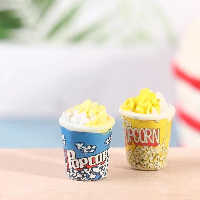 4PCS Miniature Dollhouse Popcorn Pretend Play Doll House Simulation Food