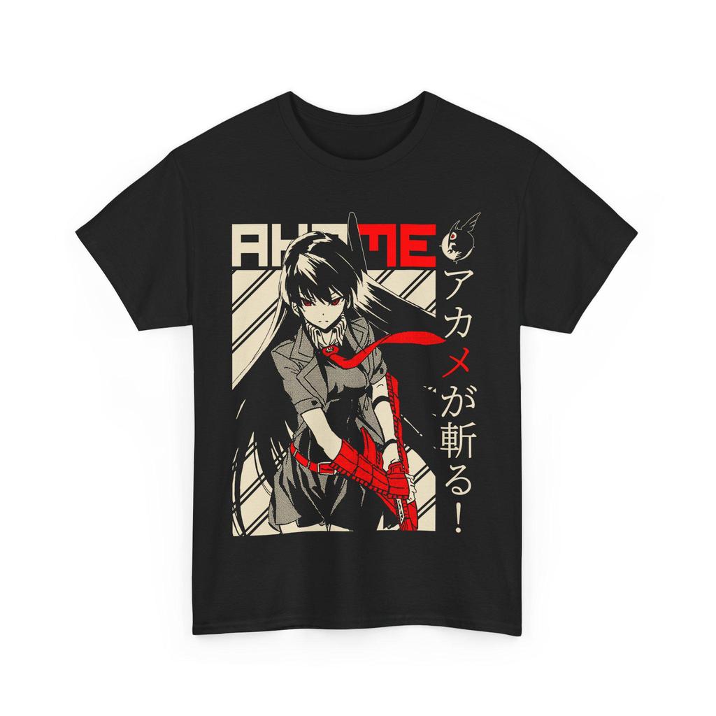 T-shirt Akame Ga Kill T-shirt Anime T-shirt Anime Passionné d'Anime Hommes et Femmes Été Coton Pur Mode Large Haut