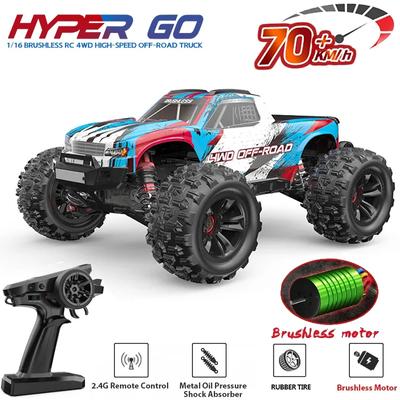 Yeni 1/16 4WD RC Araba Yüksek Hız 70KM/S Tırmanma Yarış Drift Yüksek Beygir Gücü Fırçasız RC Yarış Arabası RC Araba Arazi Kamyonu Oyuncak Çocuk Hediyesi