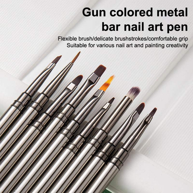 Nail Art Brushes Set Professional Gel Polish Thin Liner Flower Painting Drawing Manicure DIY Tool Accessory