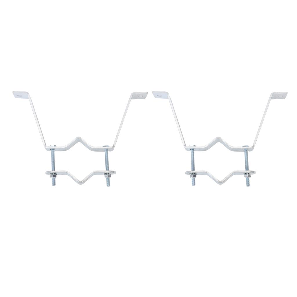 Heavy Duty TV Antenna Mast Brackets Adjustable Wall Mount Antenna Mast Clamp for Flagpoles Chimneys Pipelines Most Poles