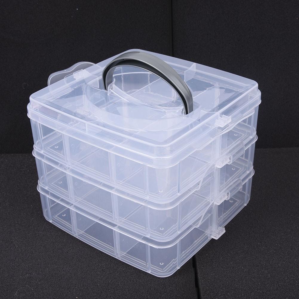 Scatola Contenitore Trasparente in Plastica per Perline da Gioielleria per Artigiani e Organizzatori