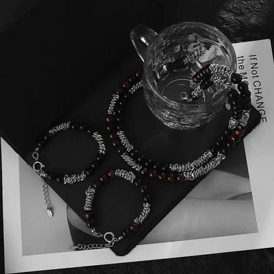 Titanstahl Obsidian Herren Halskette - High-End, Trendy, Neutrales Design Schlüsselbeinkette